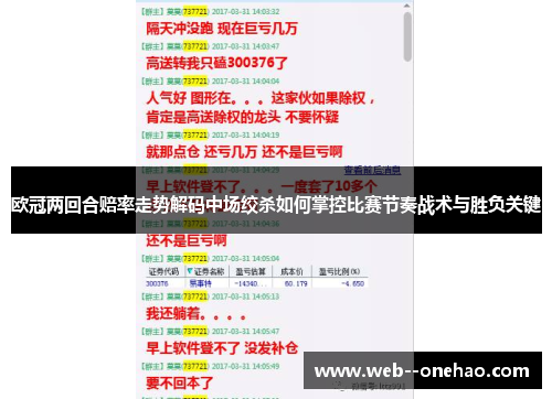 欧冠两回合赔率走势解码中场绞杀如何掌控比赛节奏战术与胜负关键